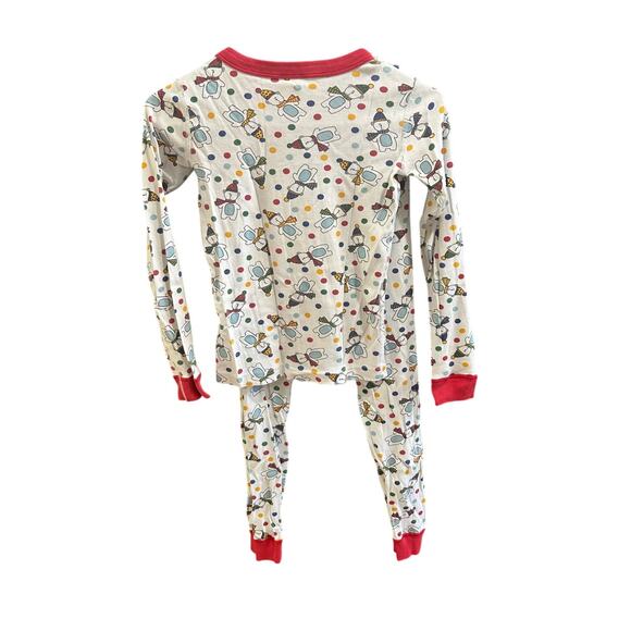 Hanna Andersson Holiday Long John Pajamas 100% Organic Cotton Size 140cm 10-12Y - Picture 2 of 7